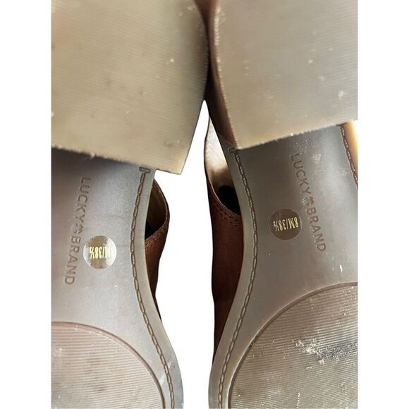 Lucky Brand  Open Toe Ankle sandals Leather Size 8.5 - Picture 8 of 10